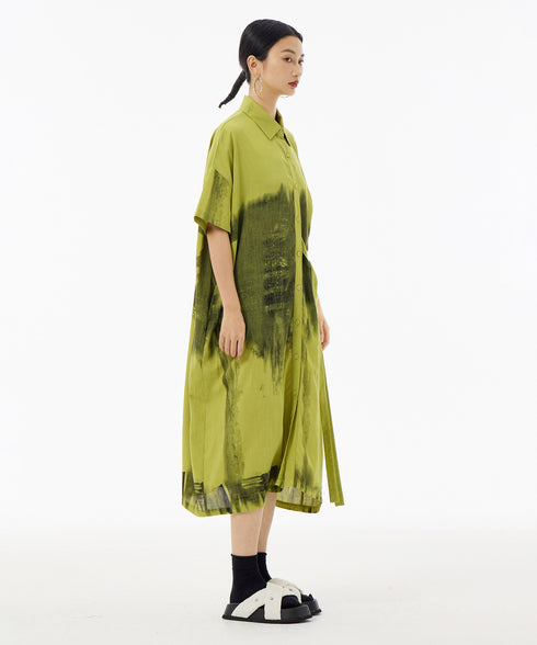 Blurred Print Dress